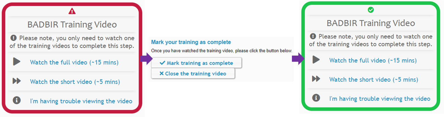 Remember to click 'Mark training as complete' once you've finished watching